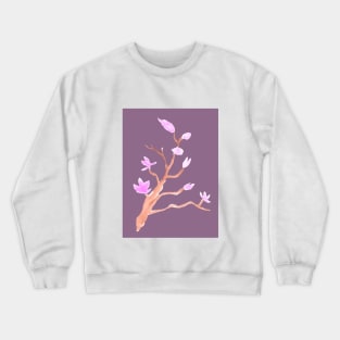 flower, floral, branch, plant, ecology, environment, nature, natural, watercolor, art, painted, hand-drawn Crewneck Sweatshirt